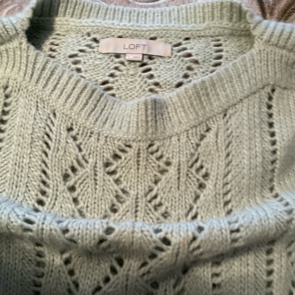 LOFT Women's Soft Sage Knit Sweater - Picture 2 of 3